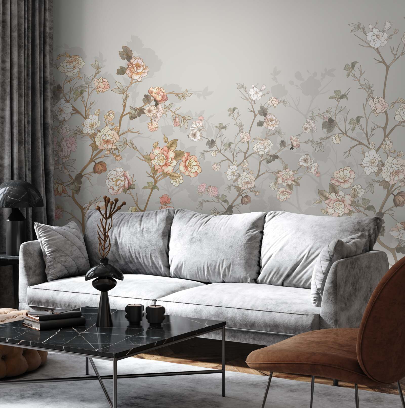 Papier peint sakura en fleurs