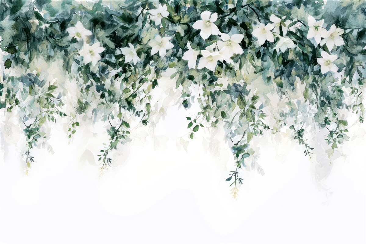Papier peint jasmin blanc en fleur