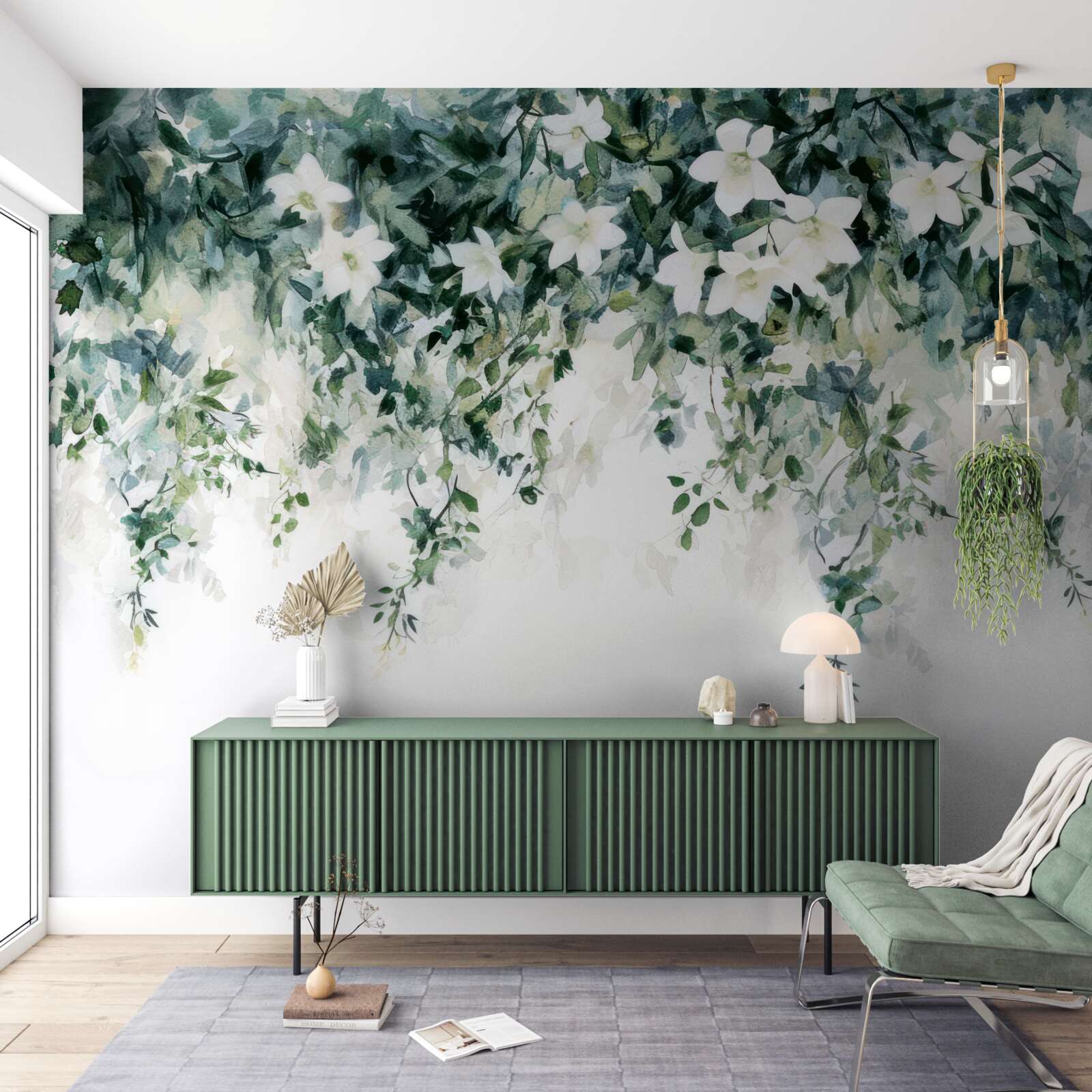 Papier peint jasmin blanc en fleur