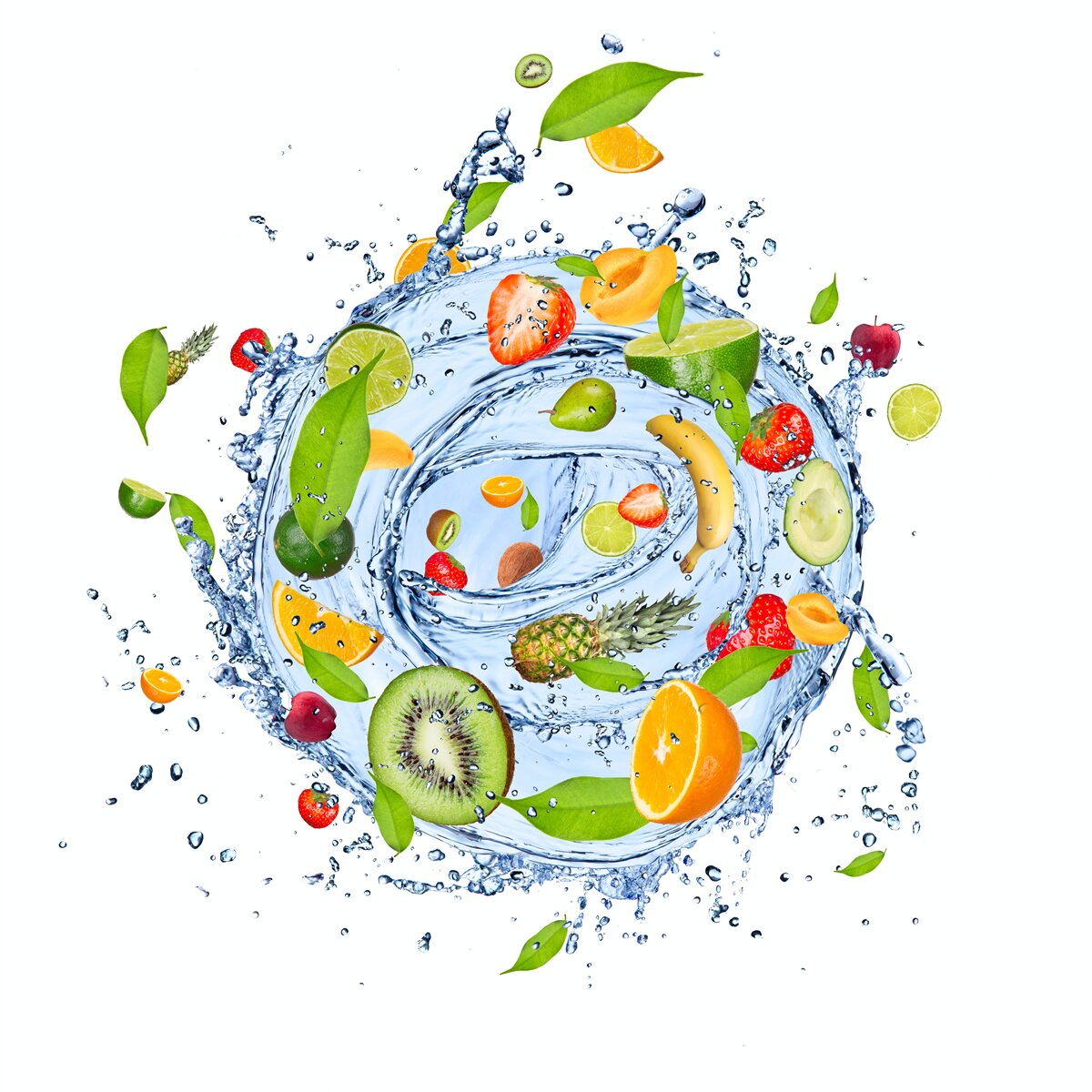 Papier peint mélange de fruits frais