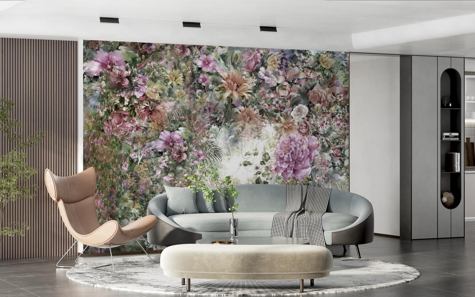 Papier peint verdure dense dans le jardin