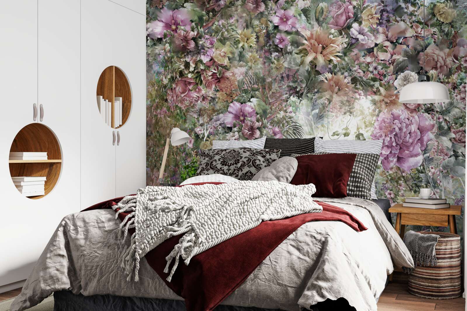 Papier peint verdure dense dans le jardin