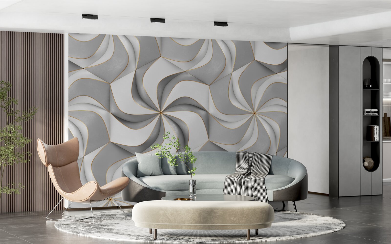 Papier peint des roues grises qui tournent