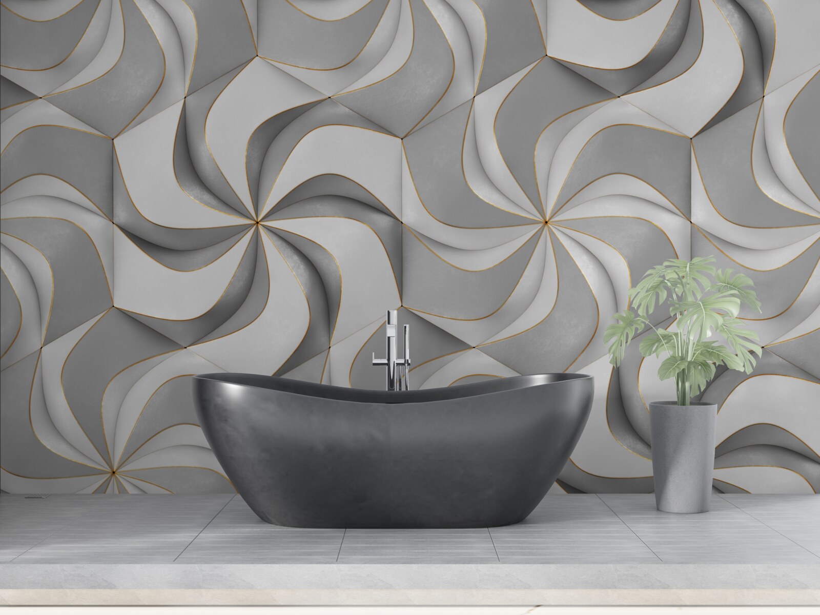 Papier peint des roues grises qui tournent