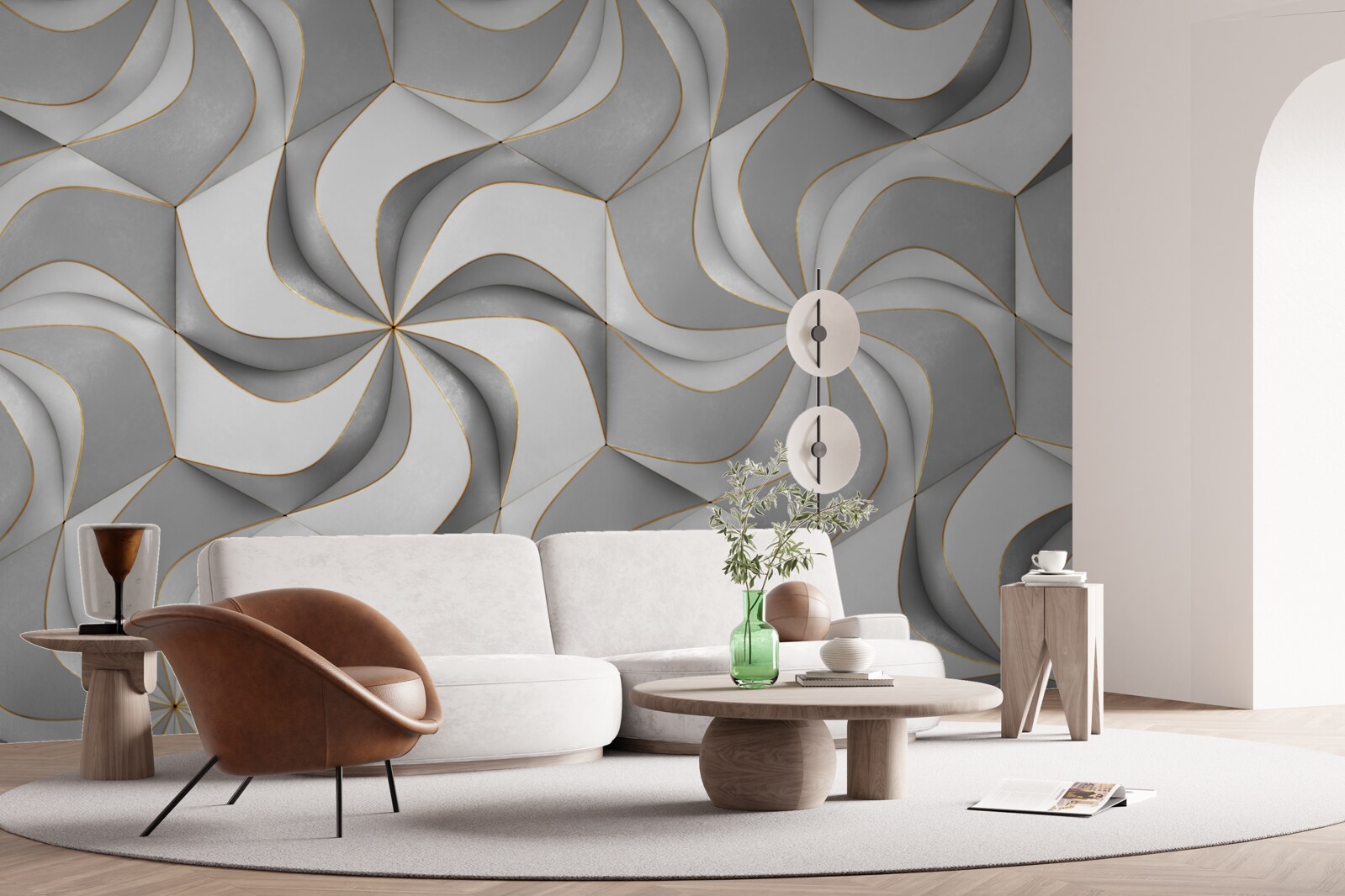 Papier peint des roues grises qui tournent