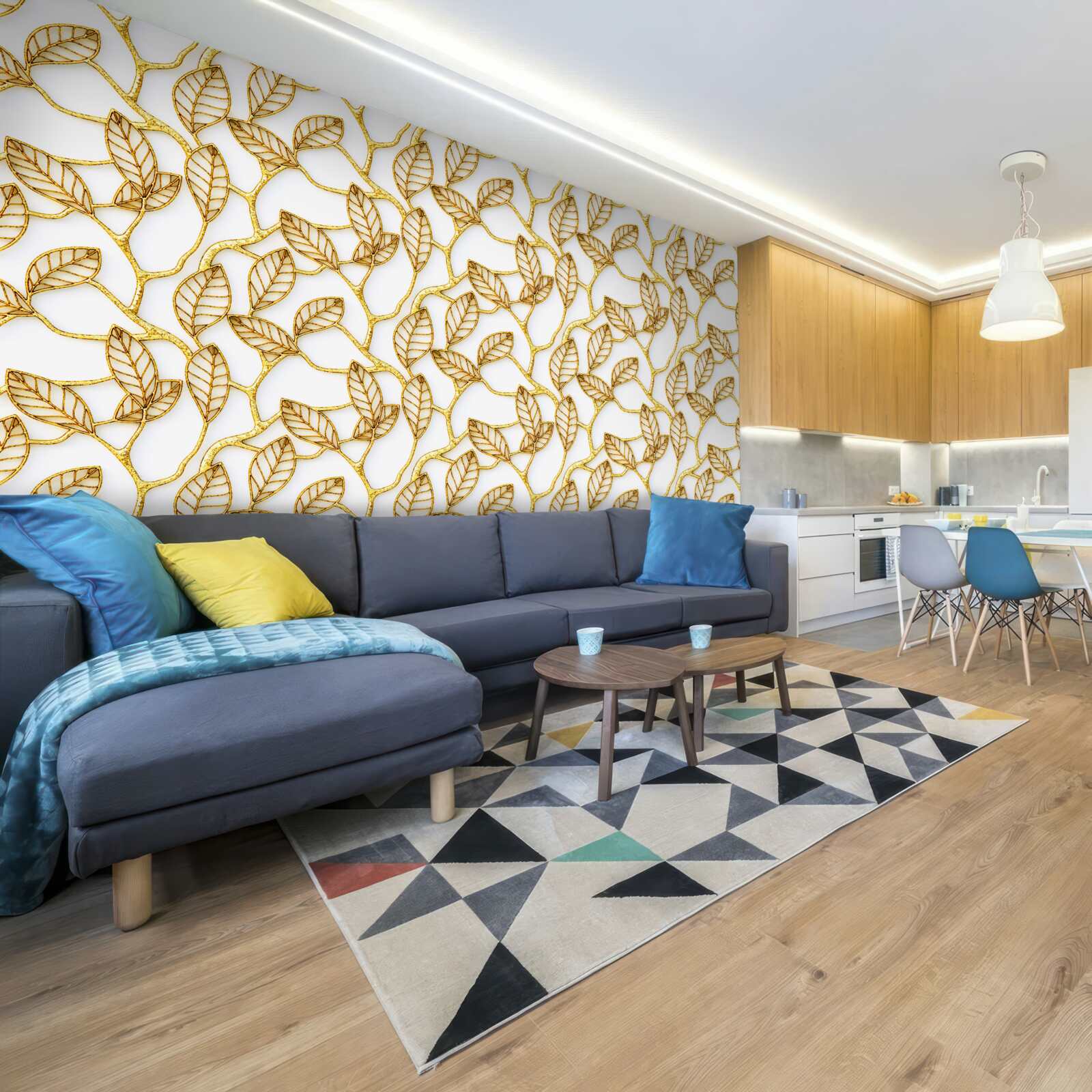 Papier peint texture de la feuille d'or