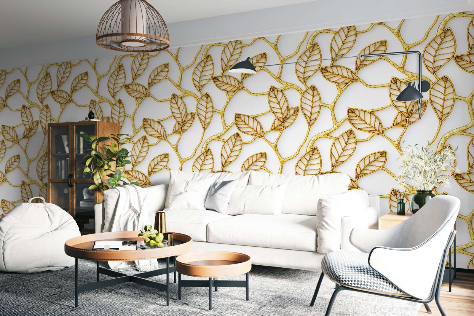 Papier peint texture de la feuille d'or