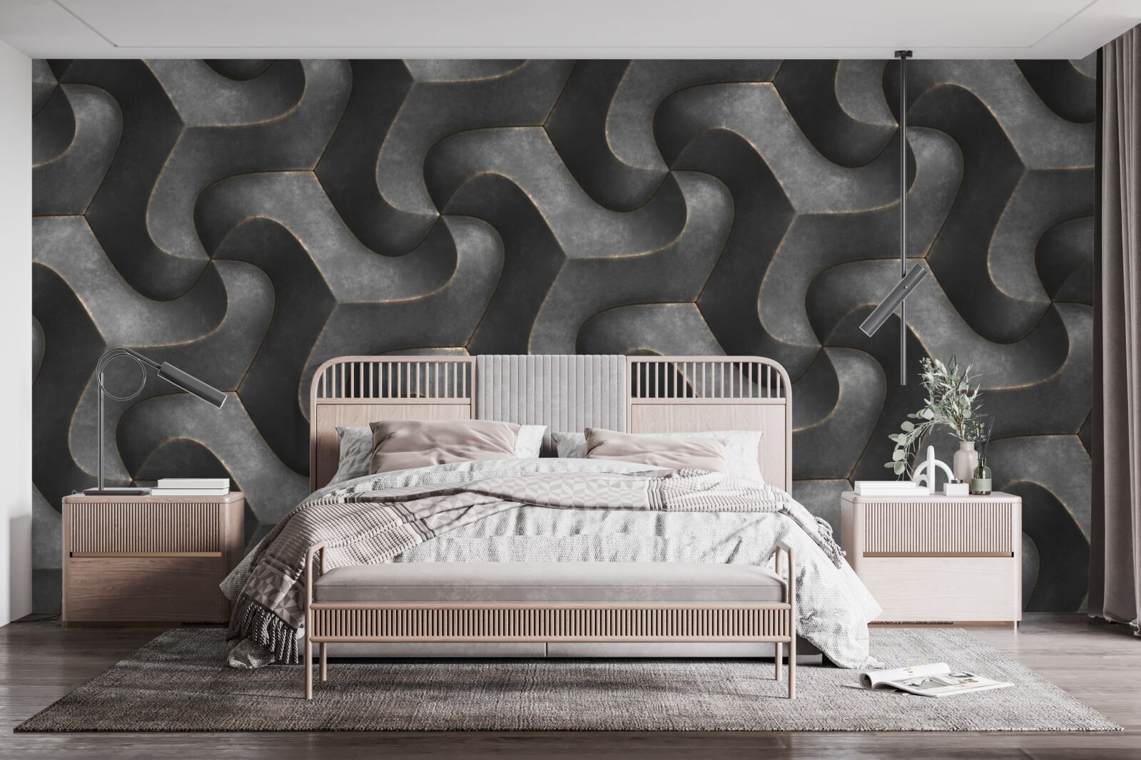 Papier peint texture du bois imprégné