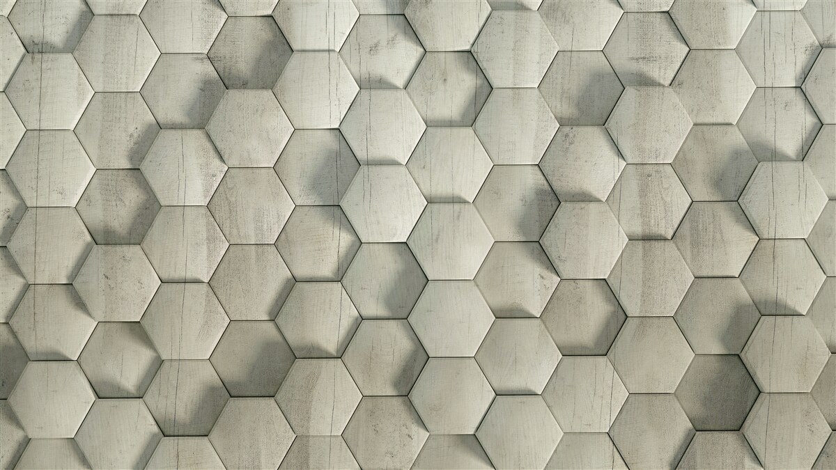 Papier peint cellules en bois vert clair