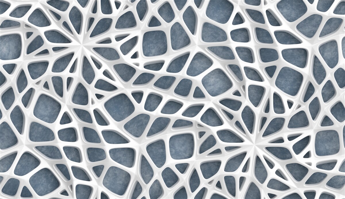 Papier peint dentelle blanche sur fond bleu