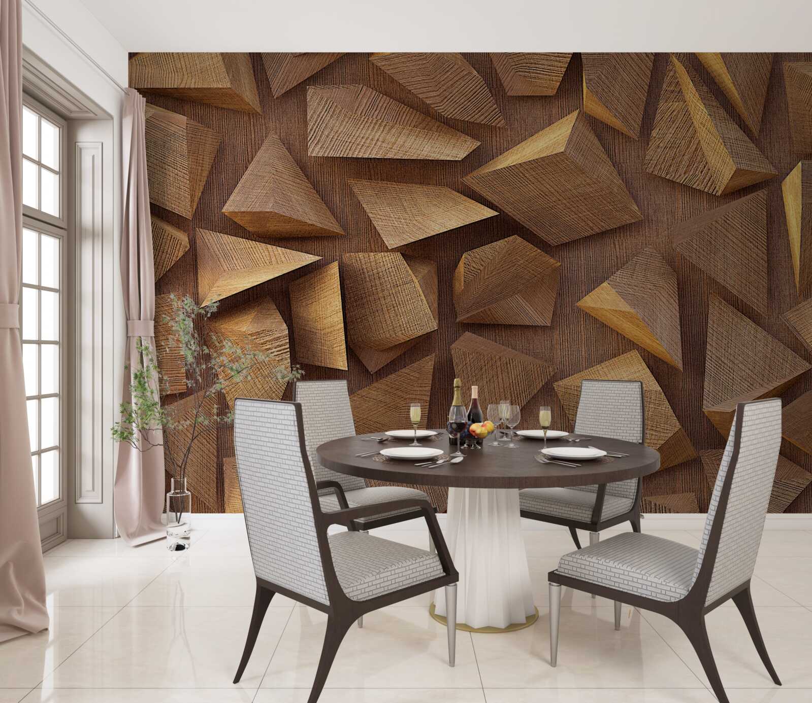 Papier peint divers morceaux de bois