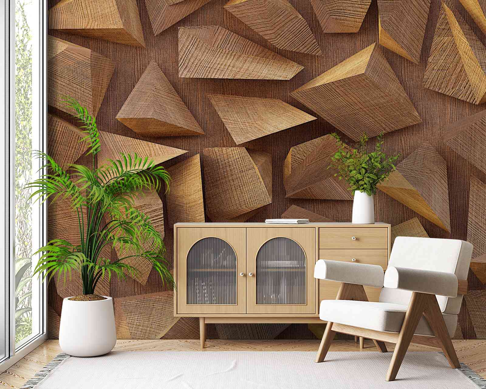 Papier peint divers morceaux de bois