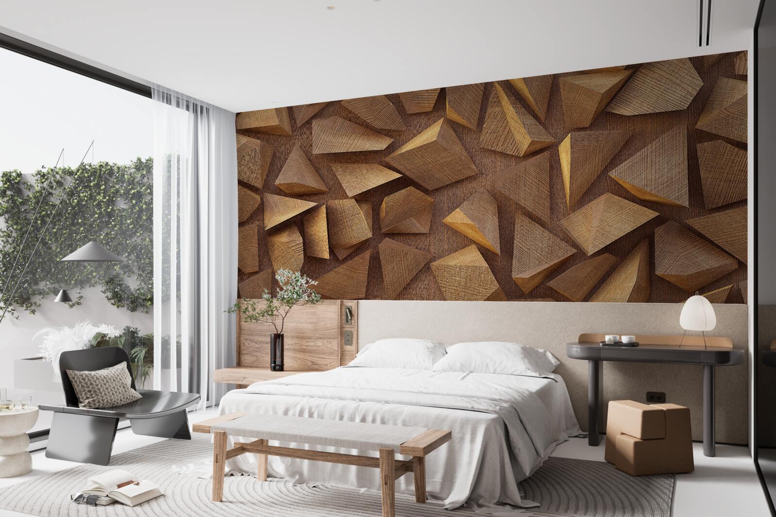 Papier peint divers morceaux de bois