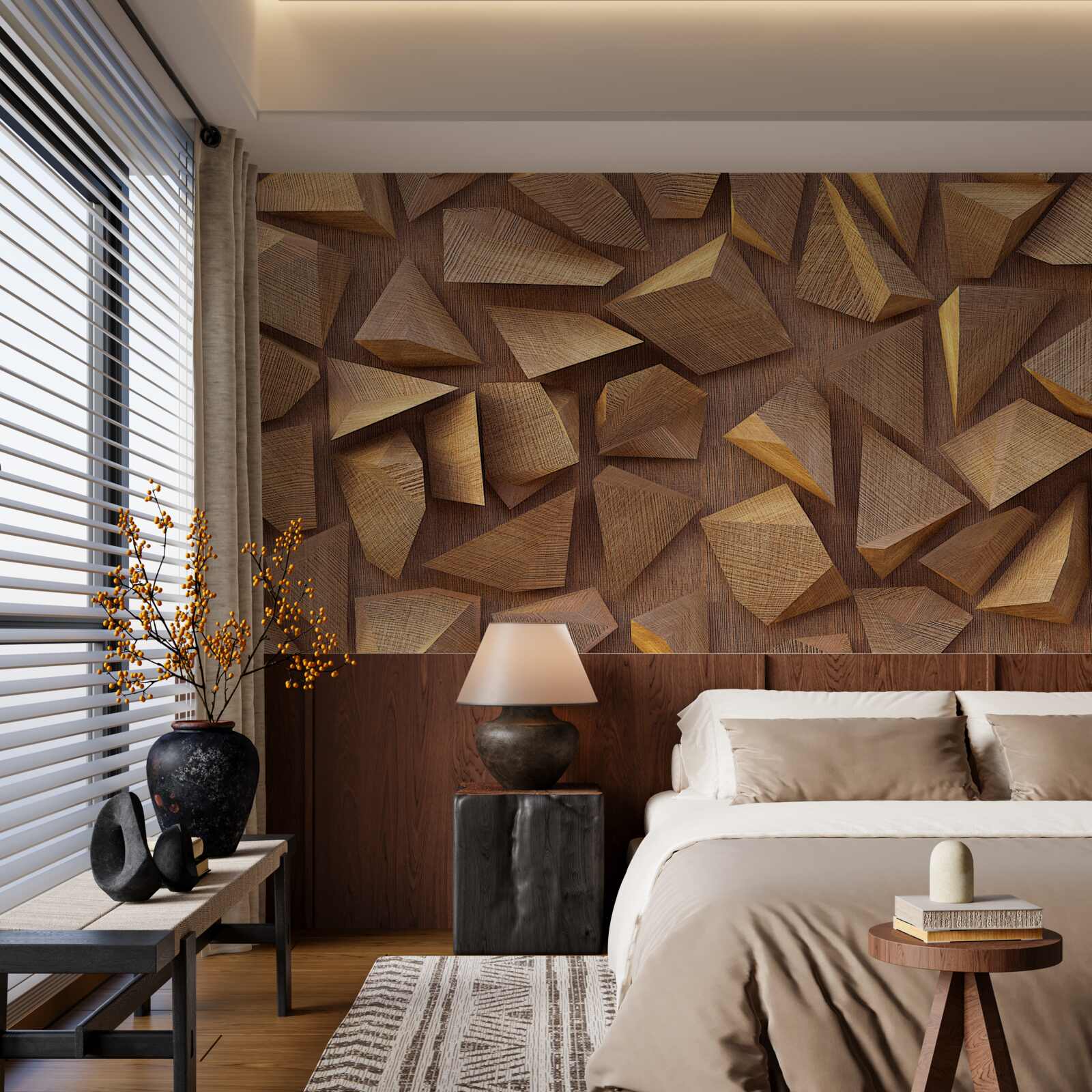 Papier peint divers morceaux de bois