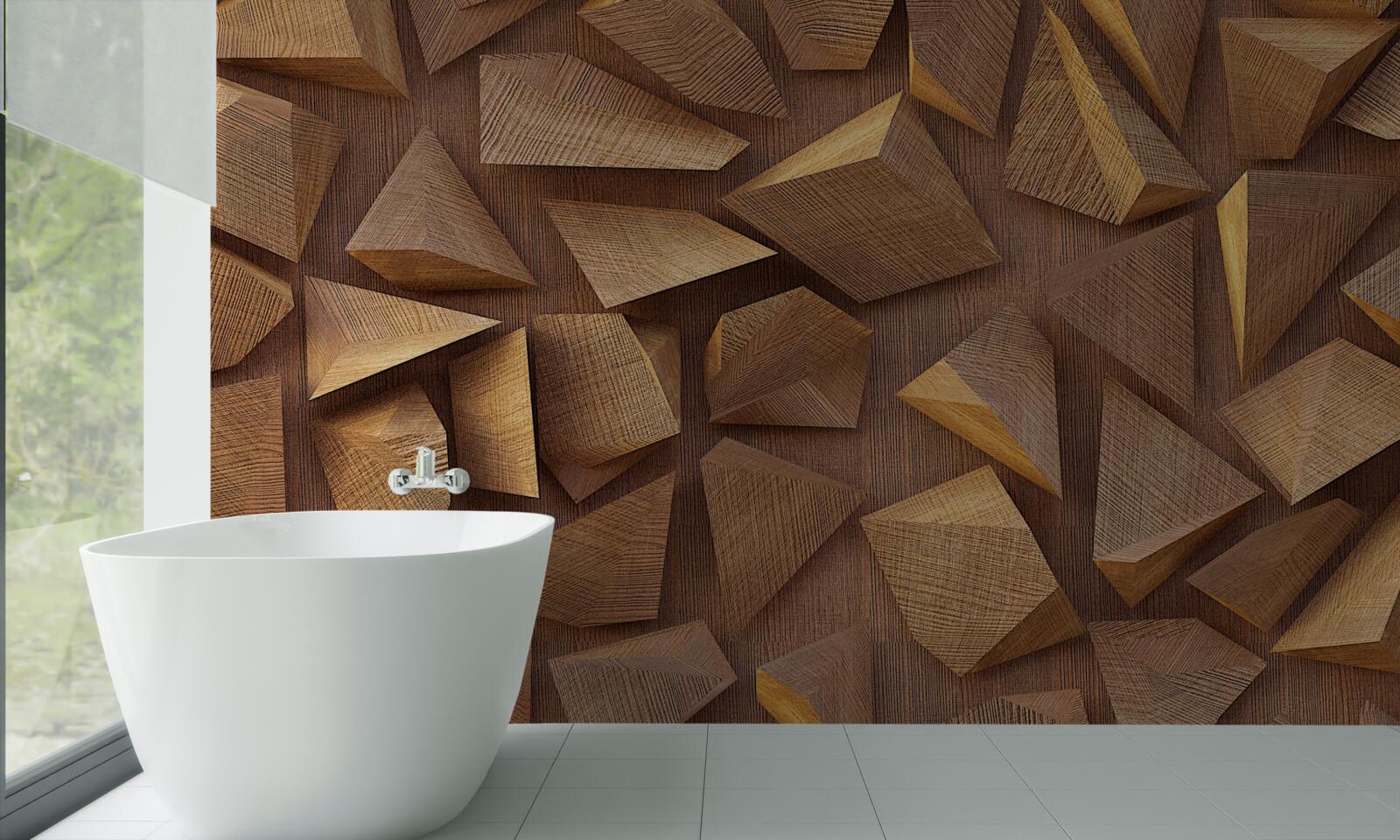 Papier peint divers morceaux de bois