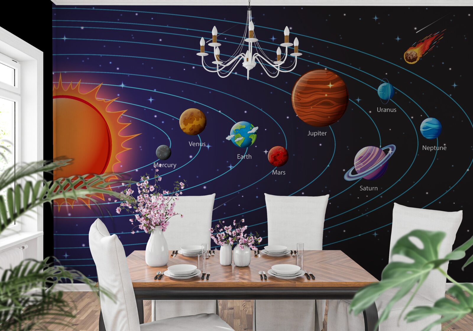 Papier peint séquence de planètes dans l'espace