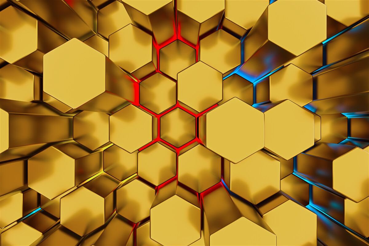 Papier peint Chiffres d'or volumétriques