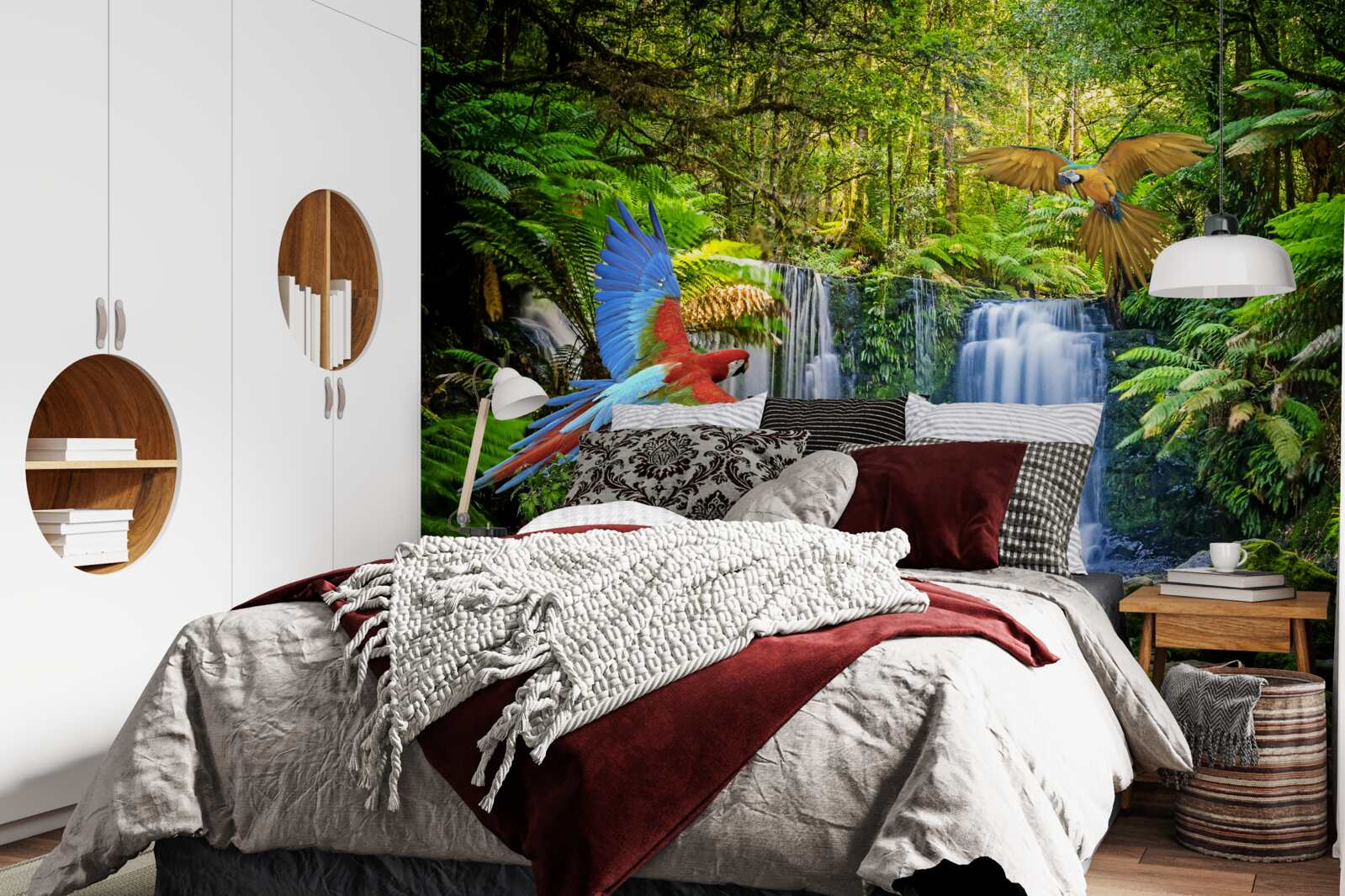 Papier peint une cascade cachée dans la forêt