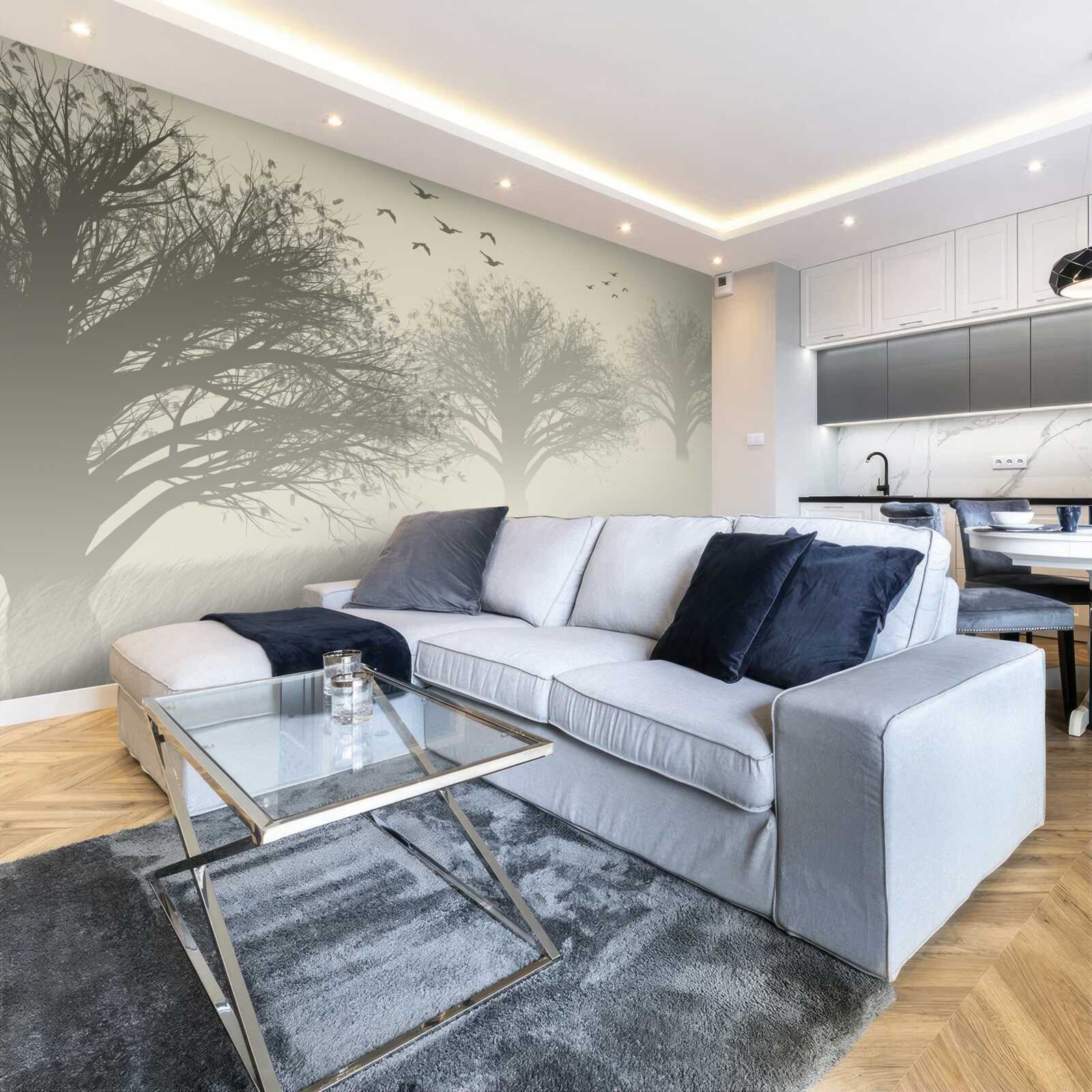 Papier peint les oiseaux s'envolent pour l'hiver