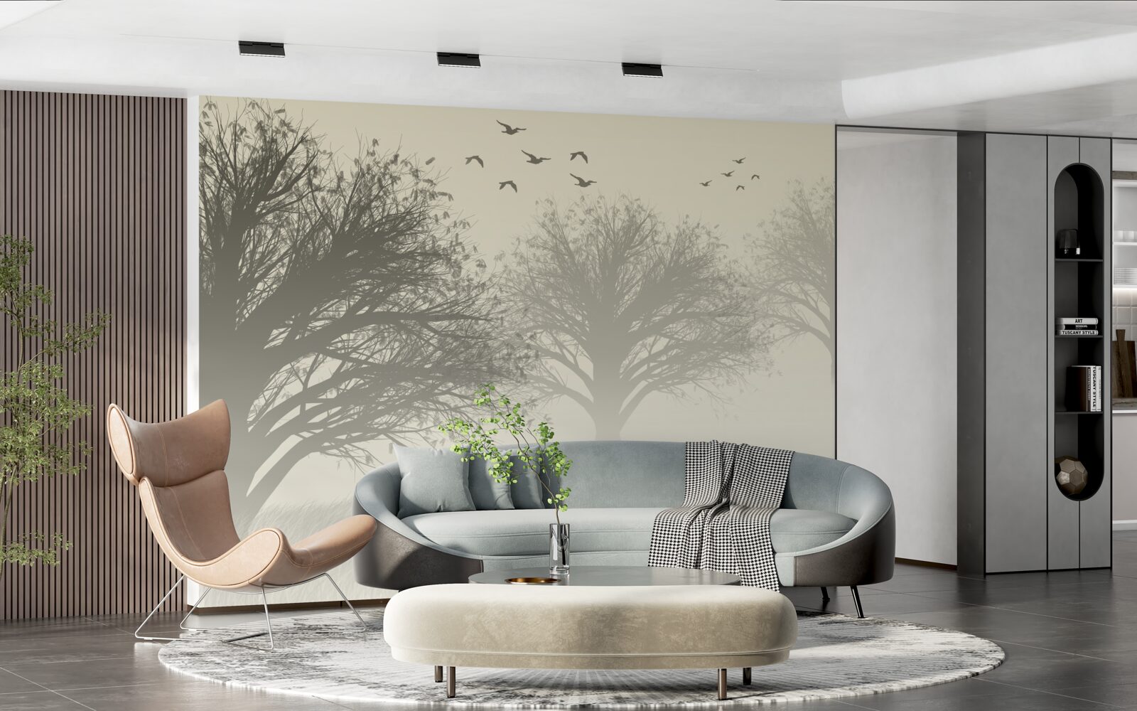 Papier peint les oiseaux s'envolent pour l'hiver