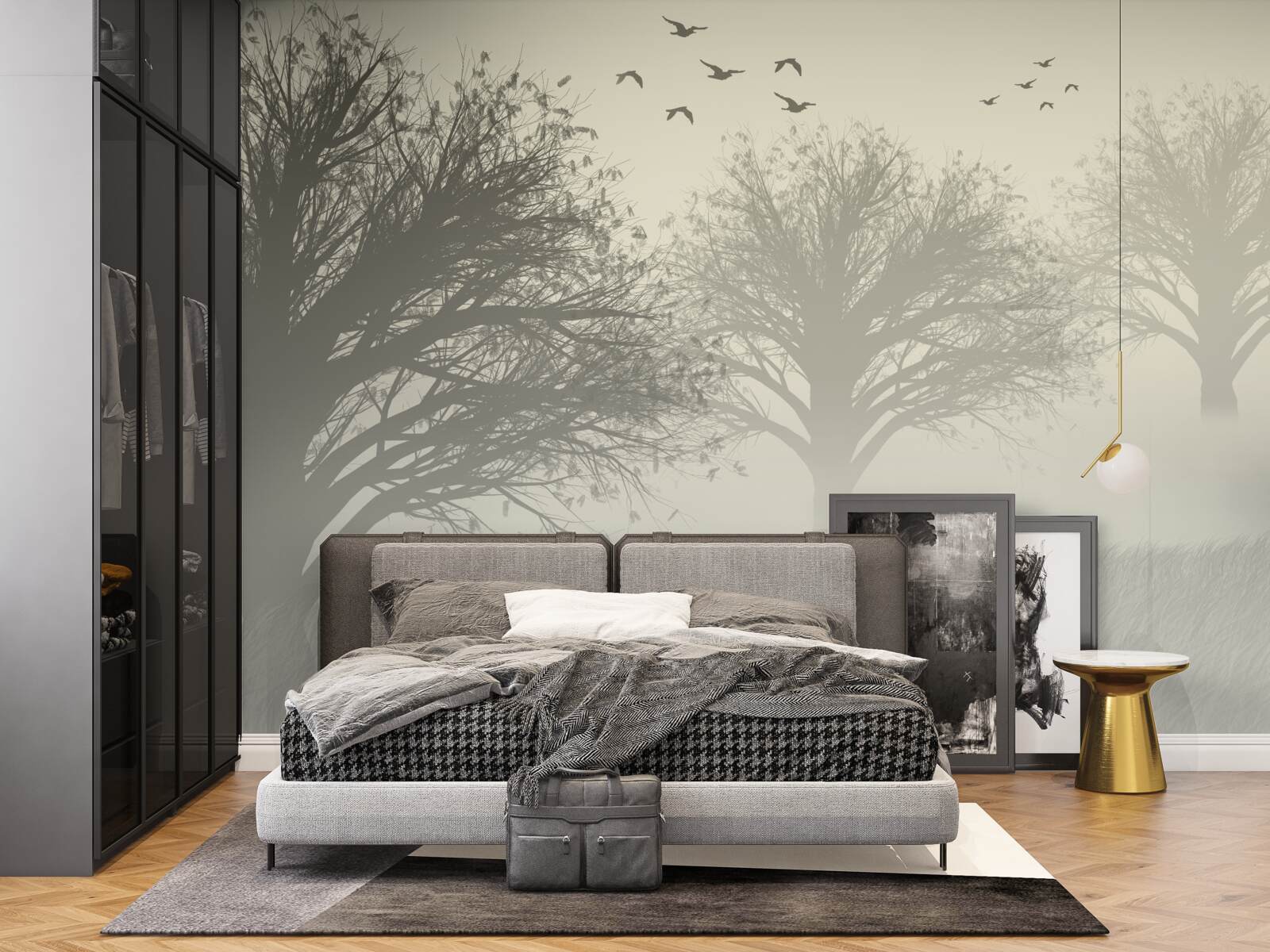 Papier peint les oiseaux s'envolent pour l'hiver