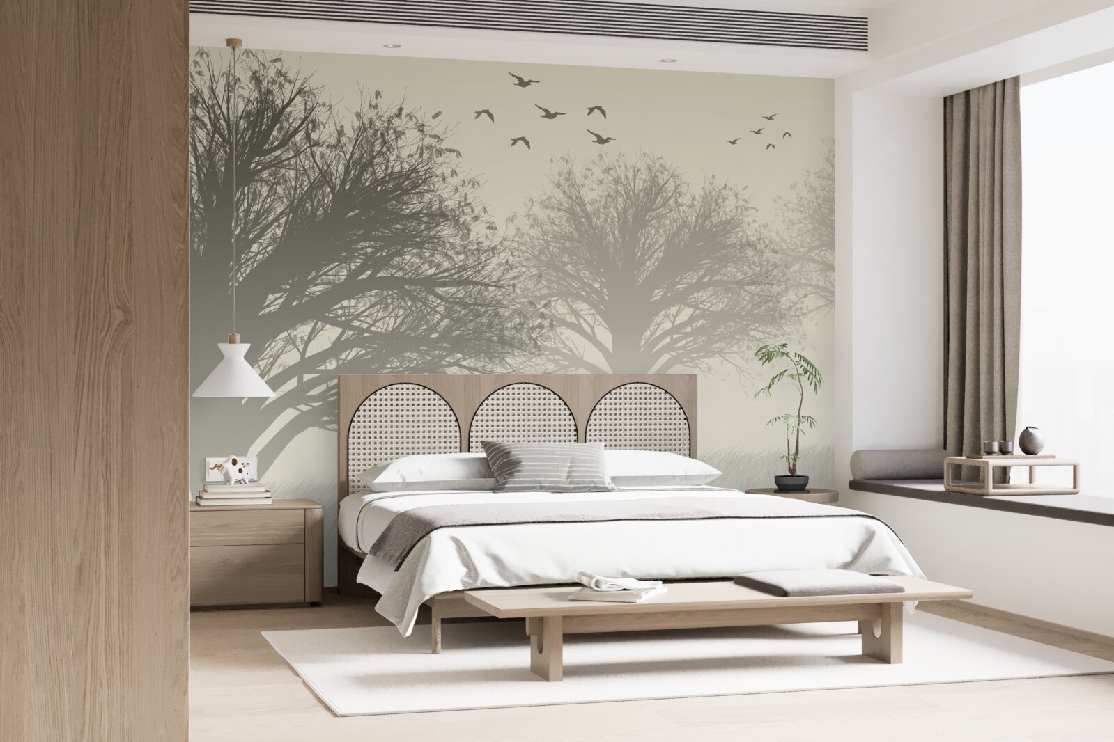 Papier peint les oiseaux s'envolent pour l'hiver