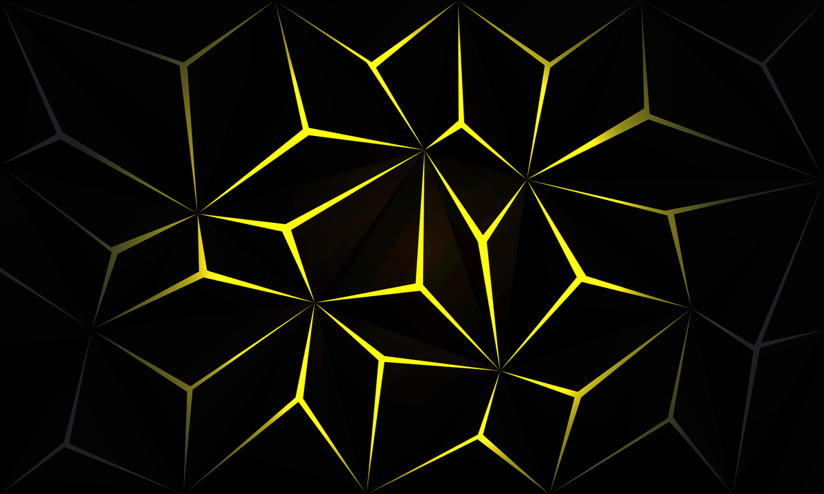 Papier peint les caractères sont noirs et surlignés de jaune