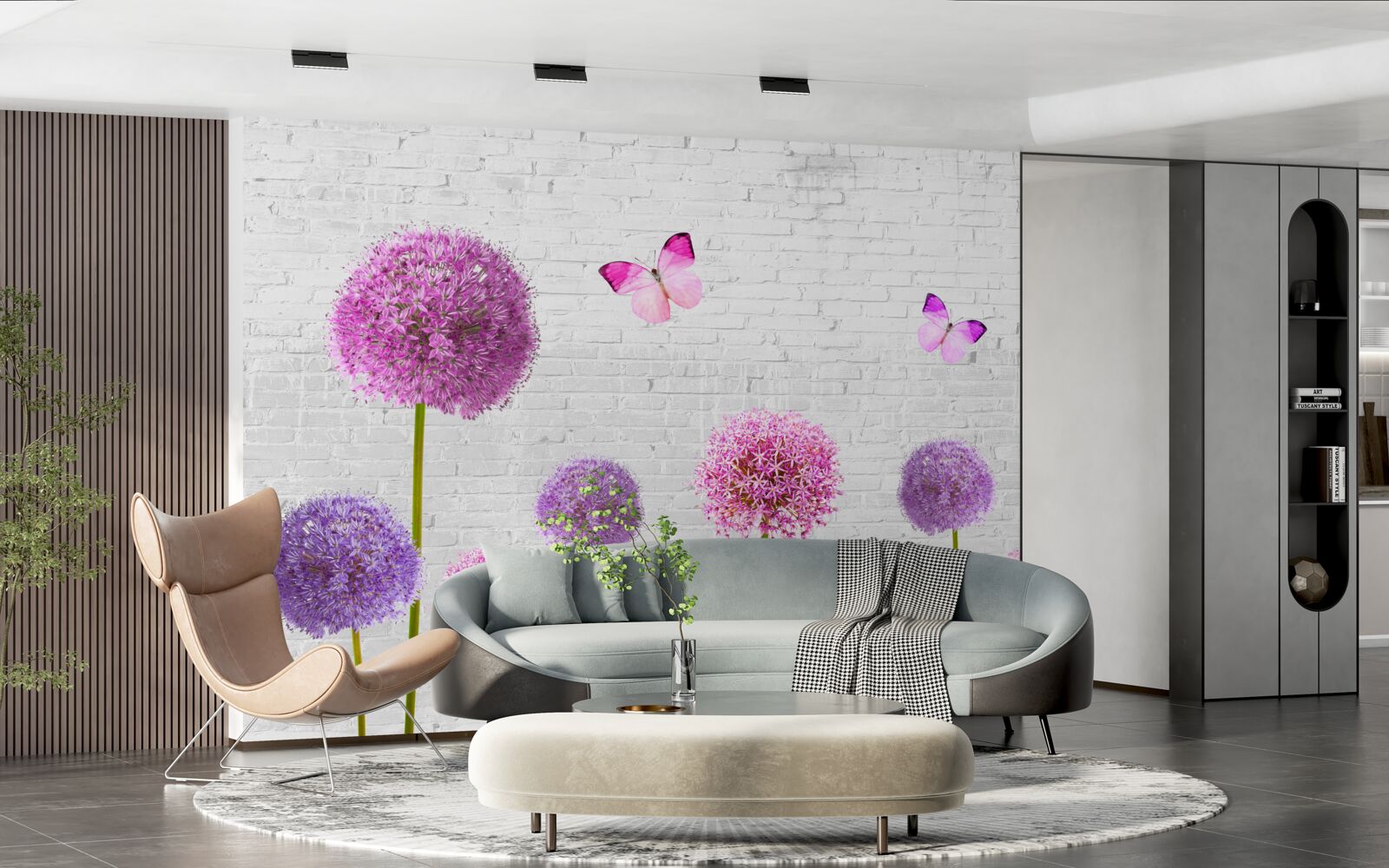 Papier peint des chevreuils duveteux de toutes les couleurs