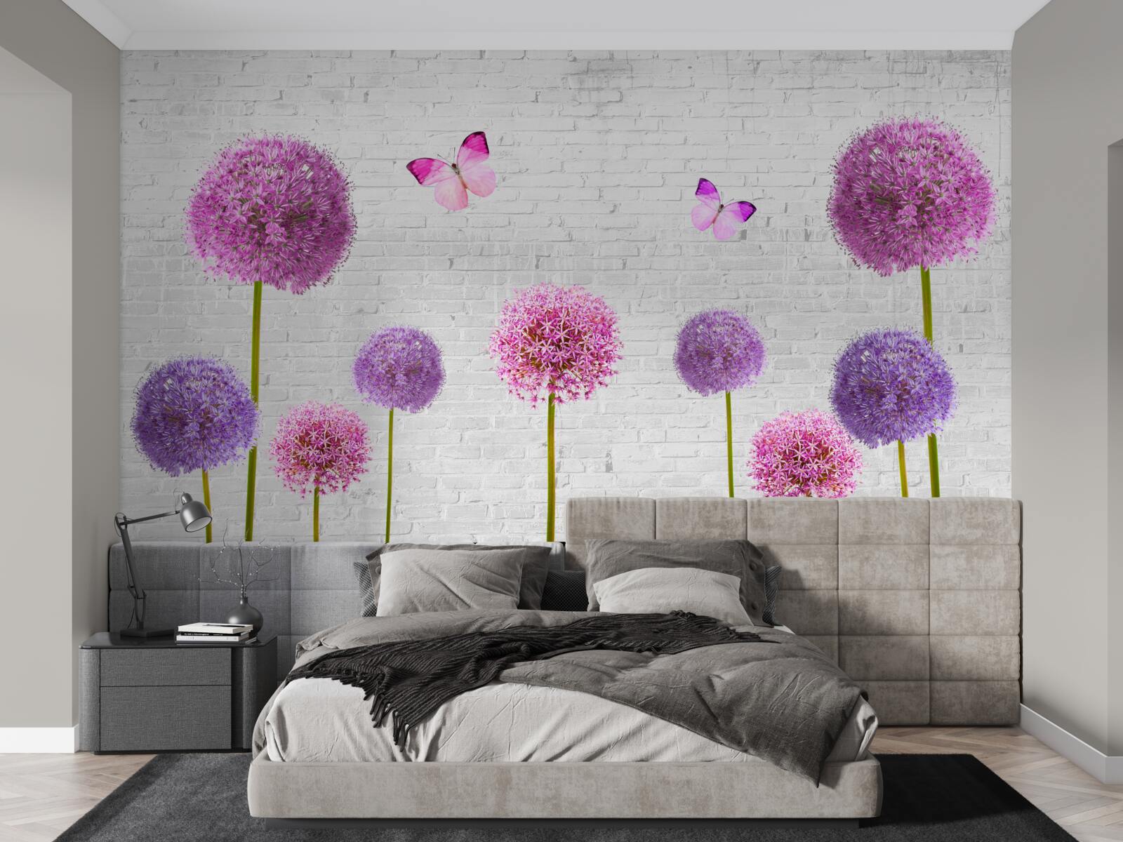 Papier peint des chevreuils duveteux de toutes les couleurs