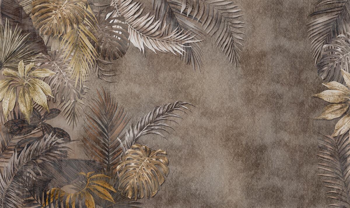 Papier peint Tropiques nocturnes sous le bruissement des feuilles