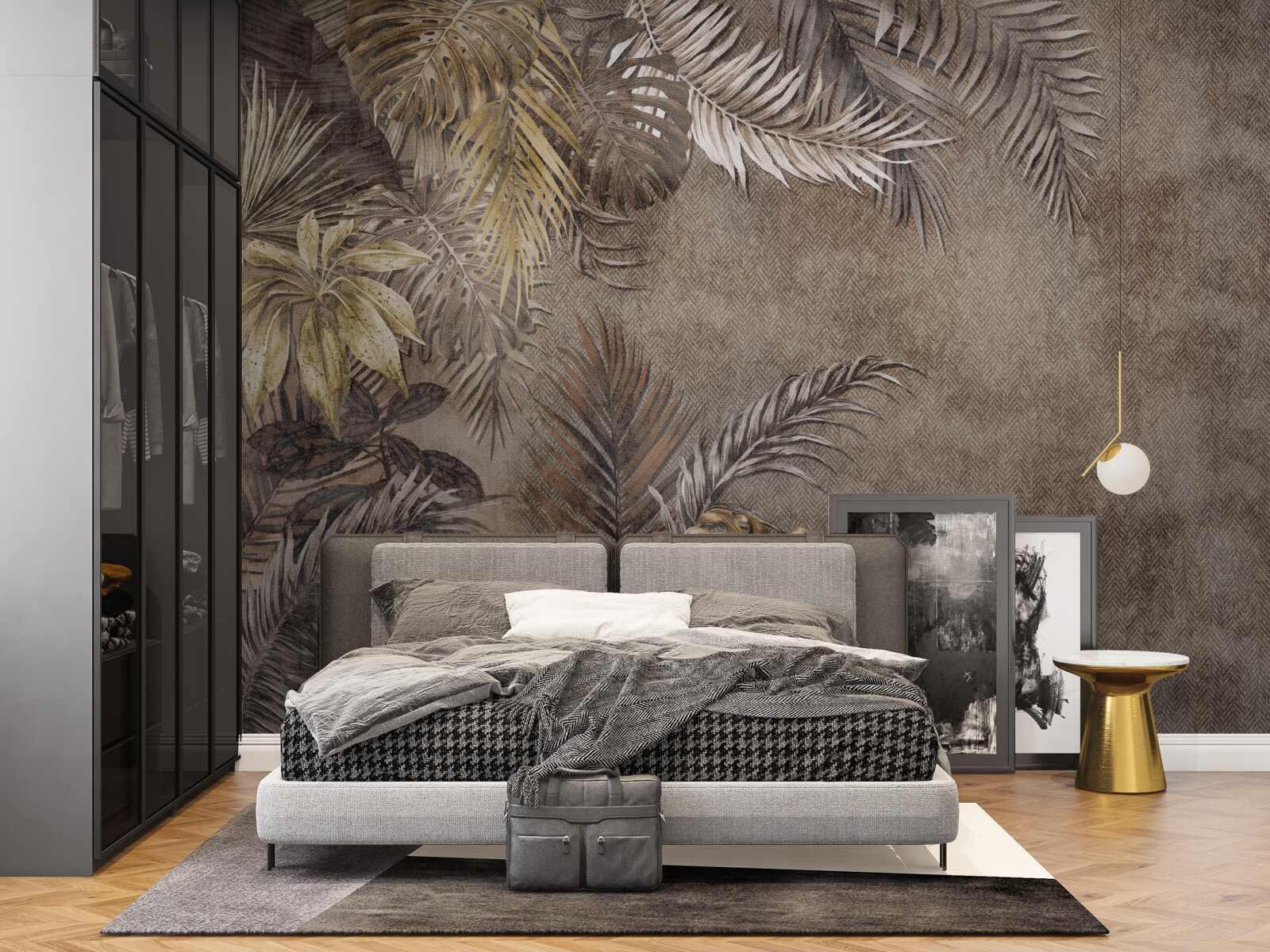 Papier peint Tropiques nocturnes sous le bruissement des feuilles