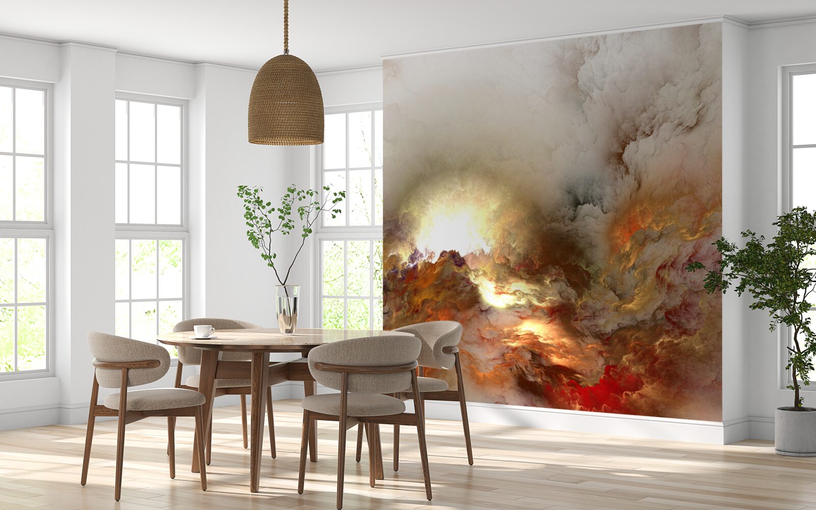 Papier peint abstraction : lave sous la pluie