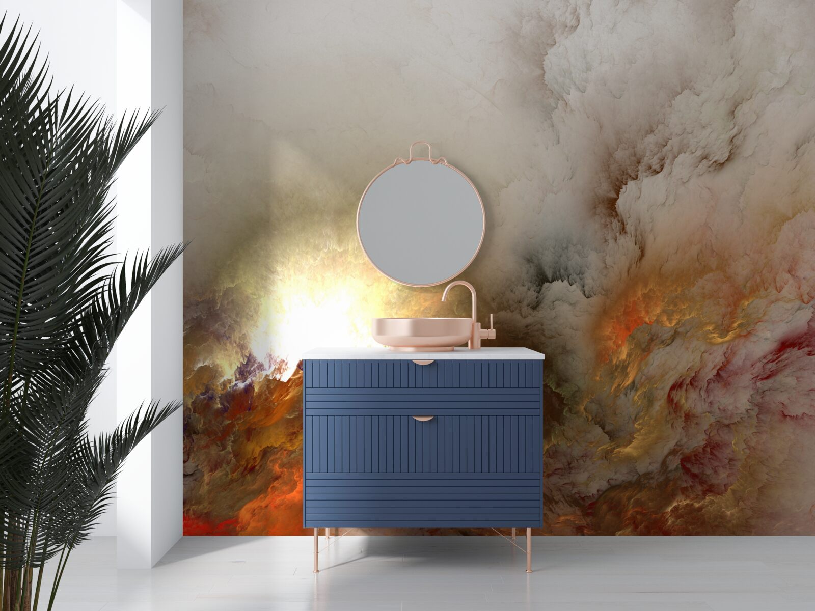 Papier peint abstraction : lave sous la pluie