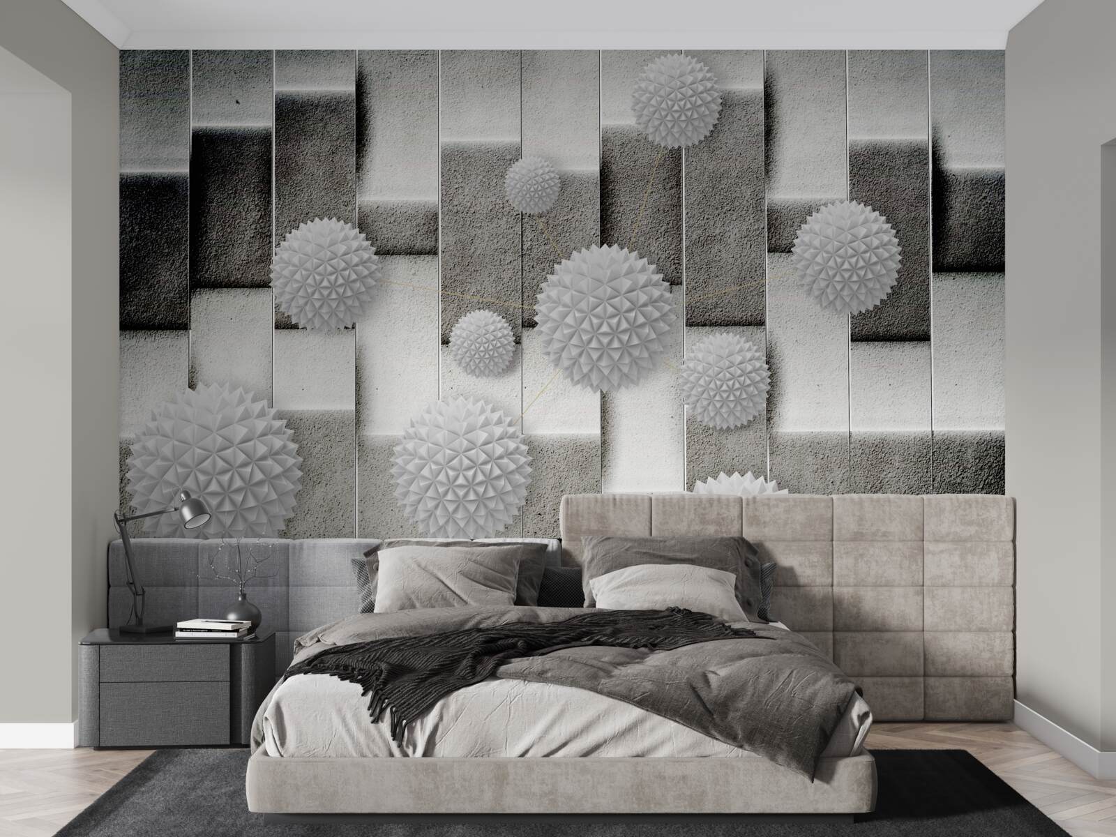 Papier peint géométrie et formes pointues