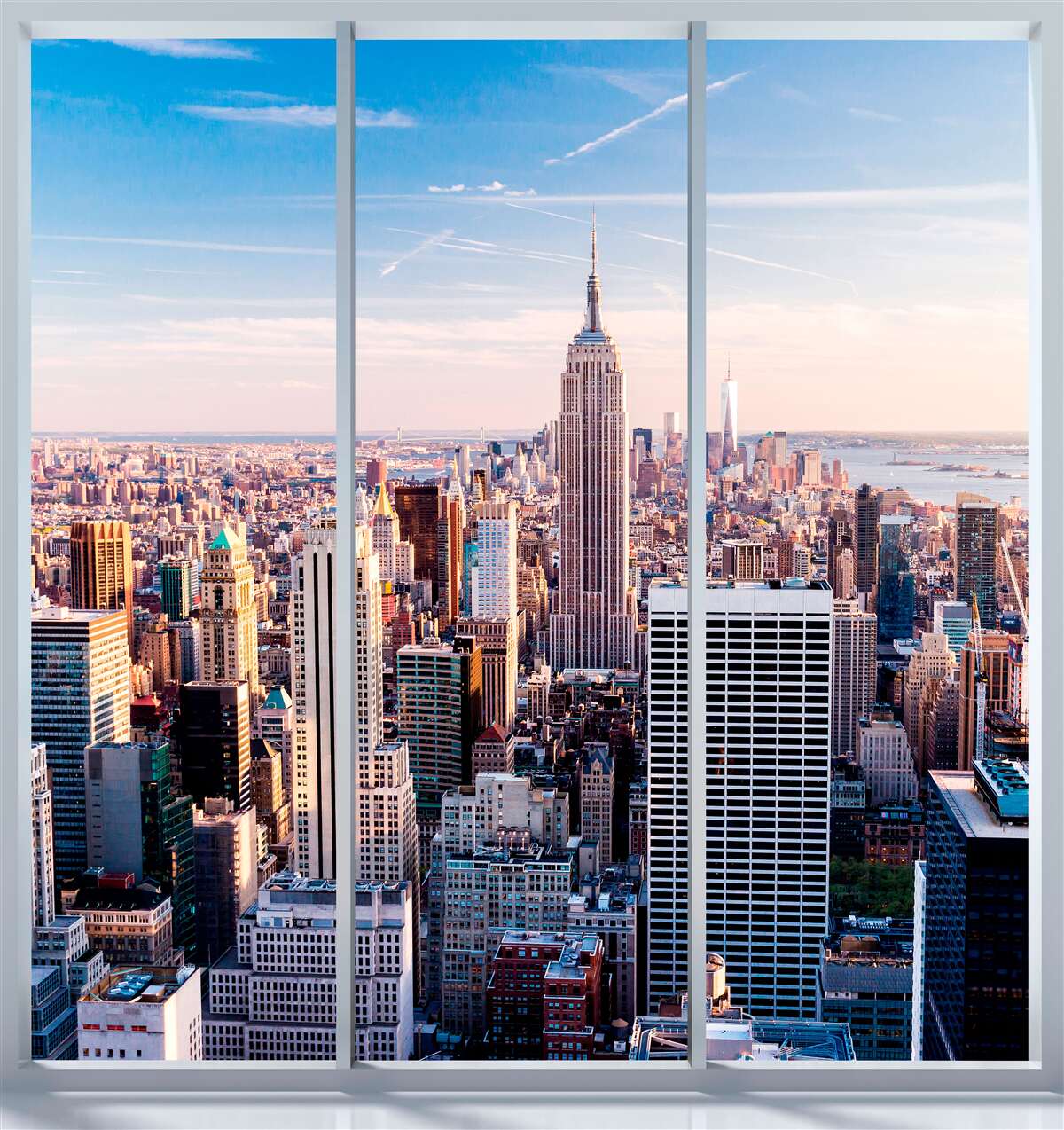 Papier peint vue de la métropole depuis la fenêtre