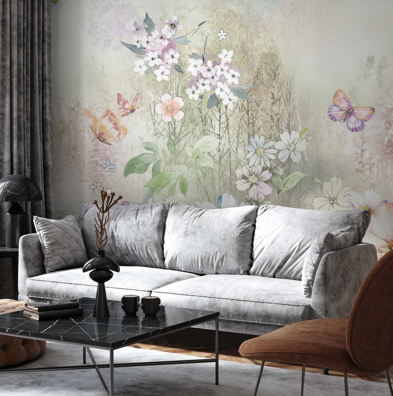 Papier peint assortiment de fleurs de prairie