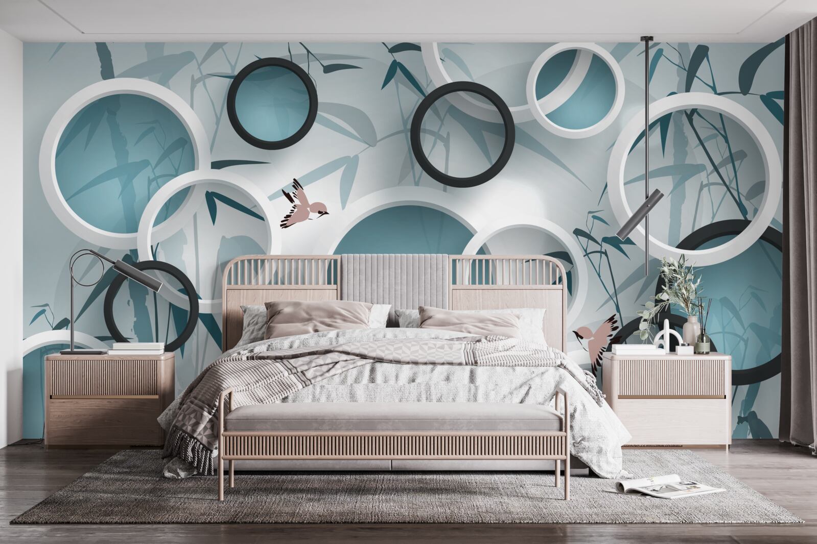 Papier peint motifs aléatoires sur les feuilles