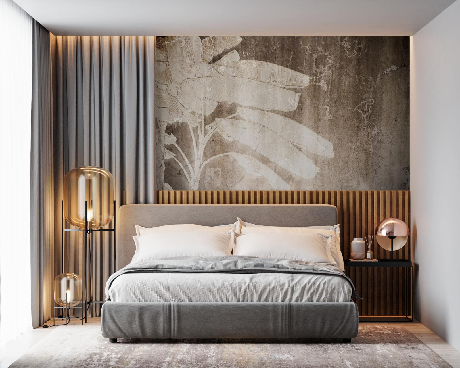 Papier peint un arbre solitaire dans un style abstrait