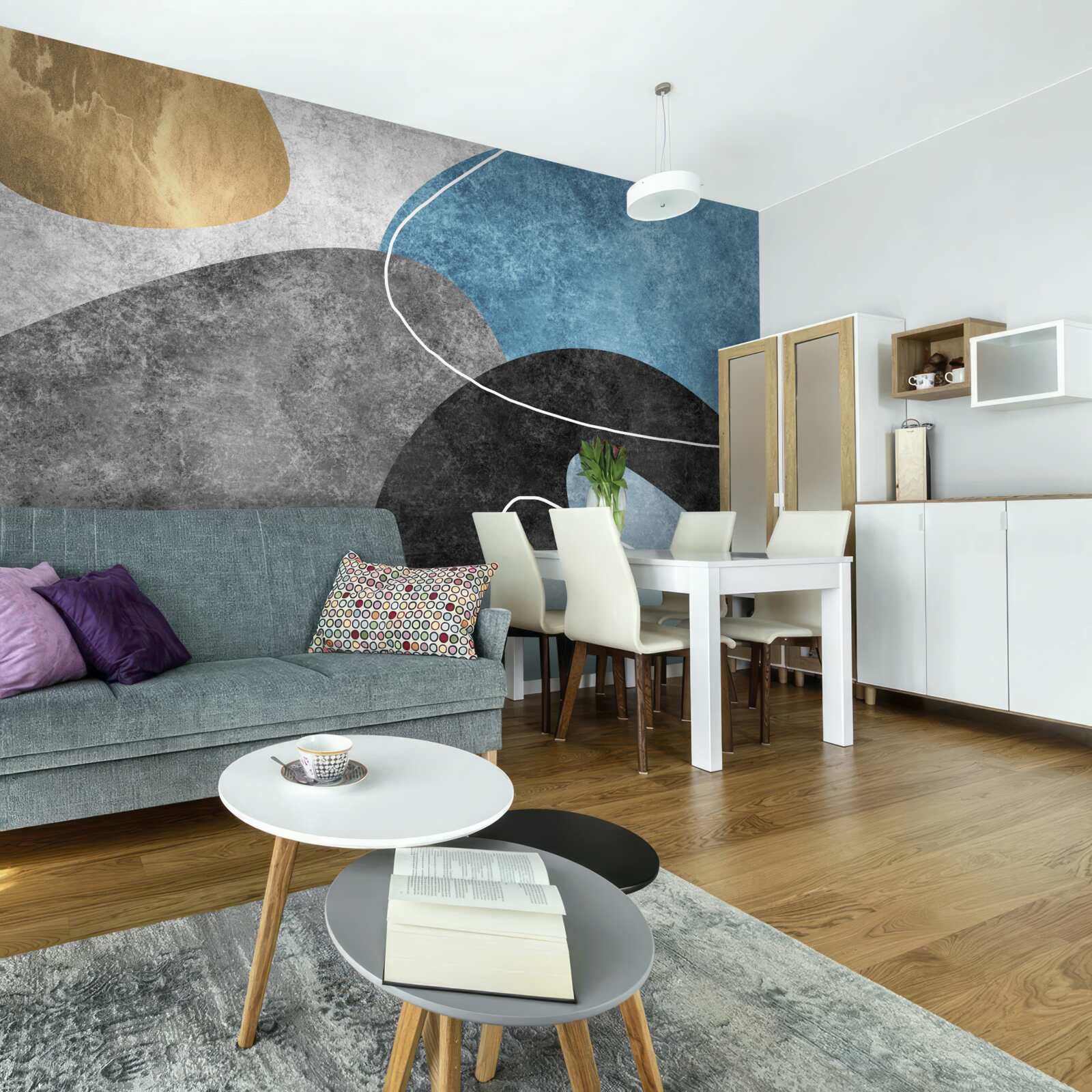 Papier peint tons pastel de marbre