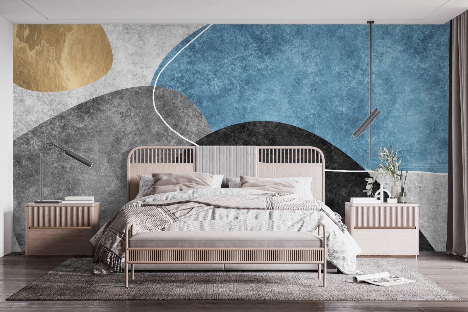 Papier peint tons pastel de marbre