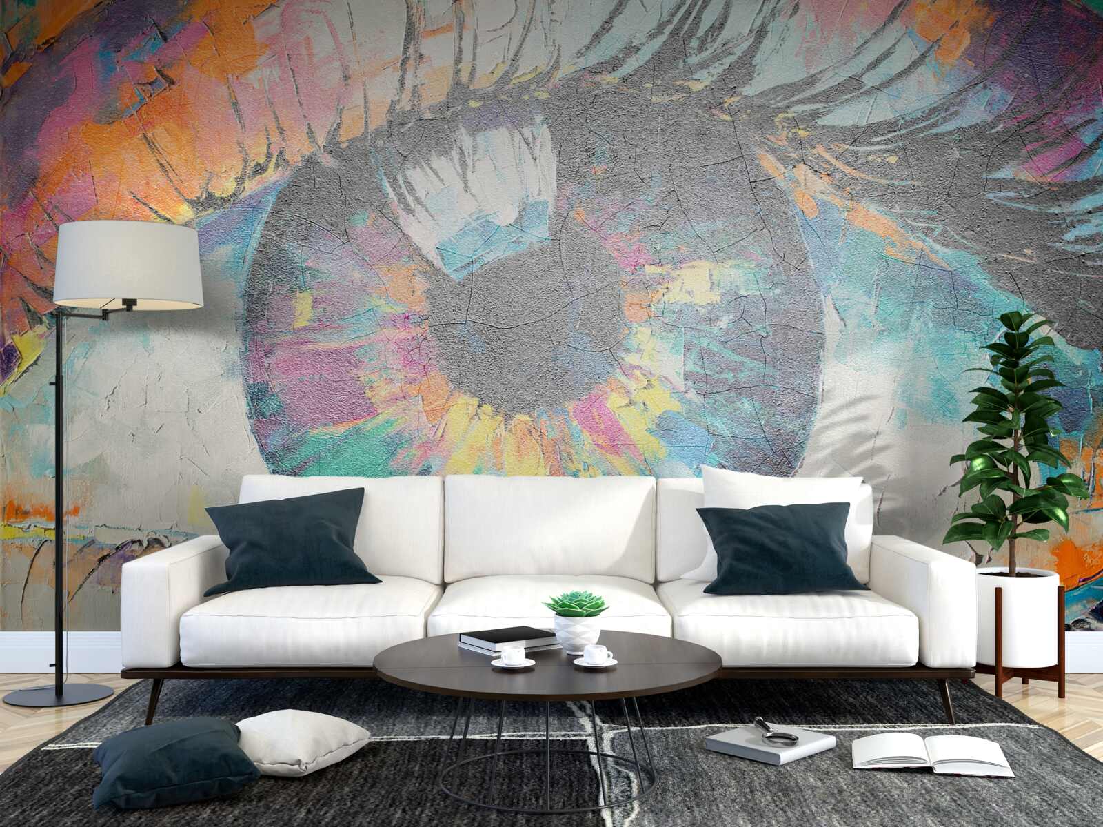 Papier peint gros plan de la pupille de l'œil