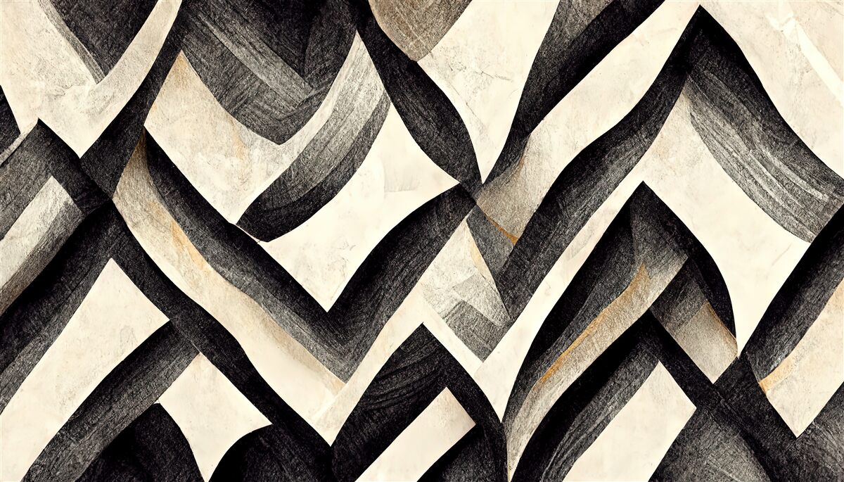 Papier peint montagnes noires enveloppées de brume