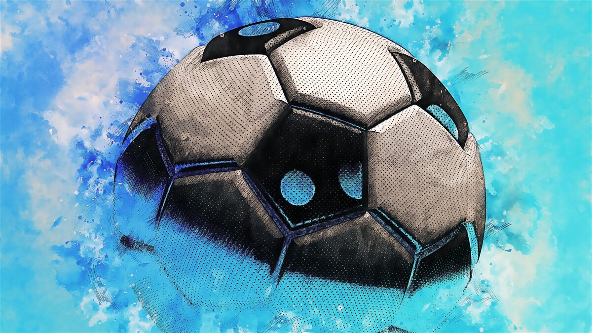 Papier peint un football de haut vol