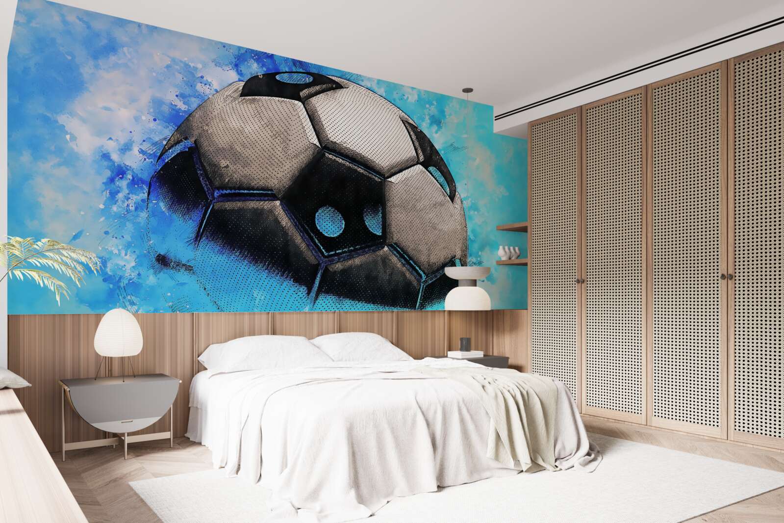 Papier peint un football de haut vol