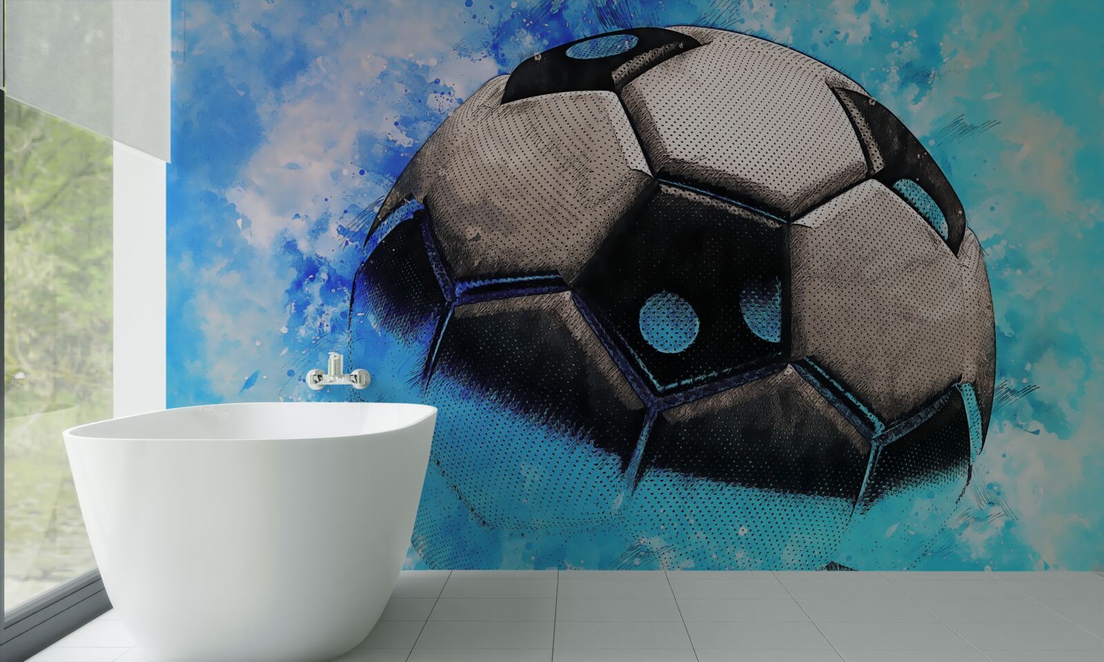 Papier peint un football de haut vol