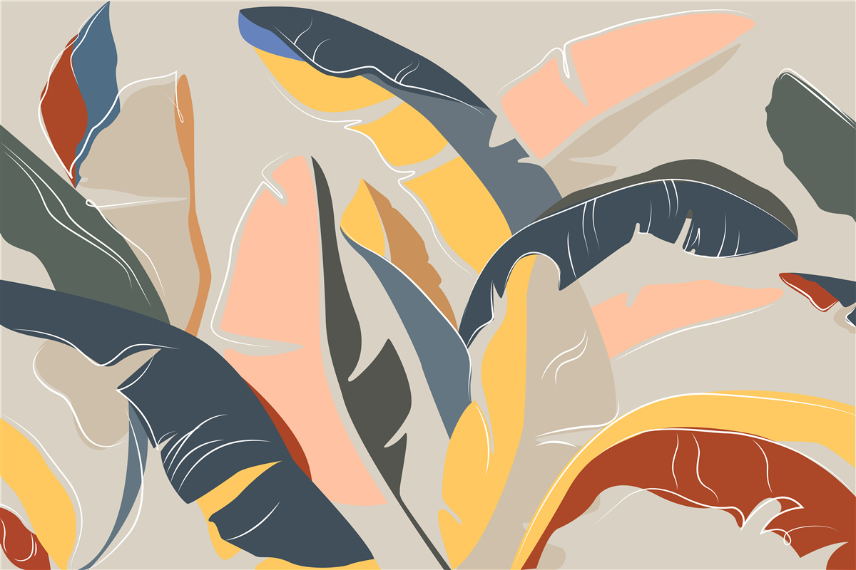 Papier peint Feuilles de fougères hautes et riches