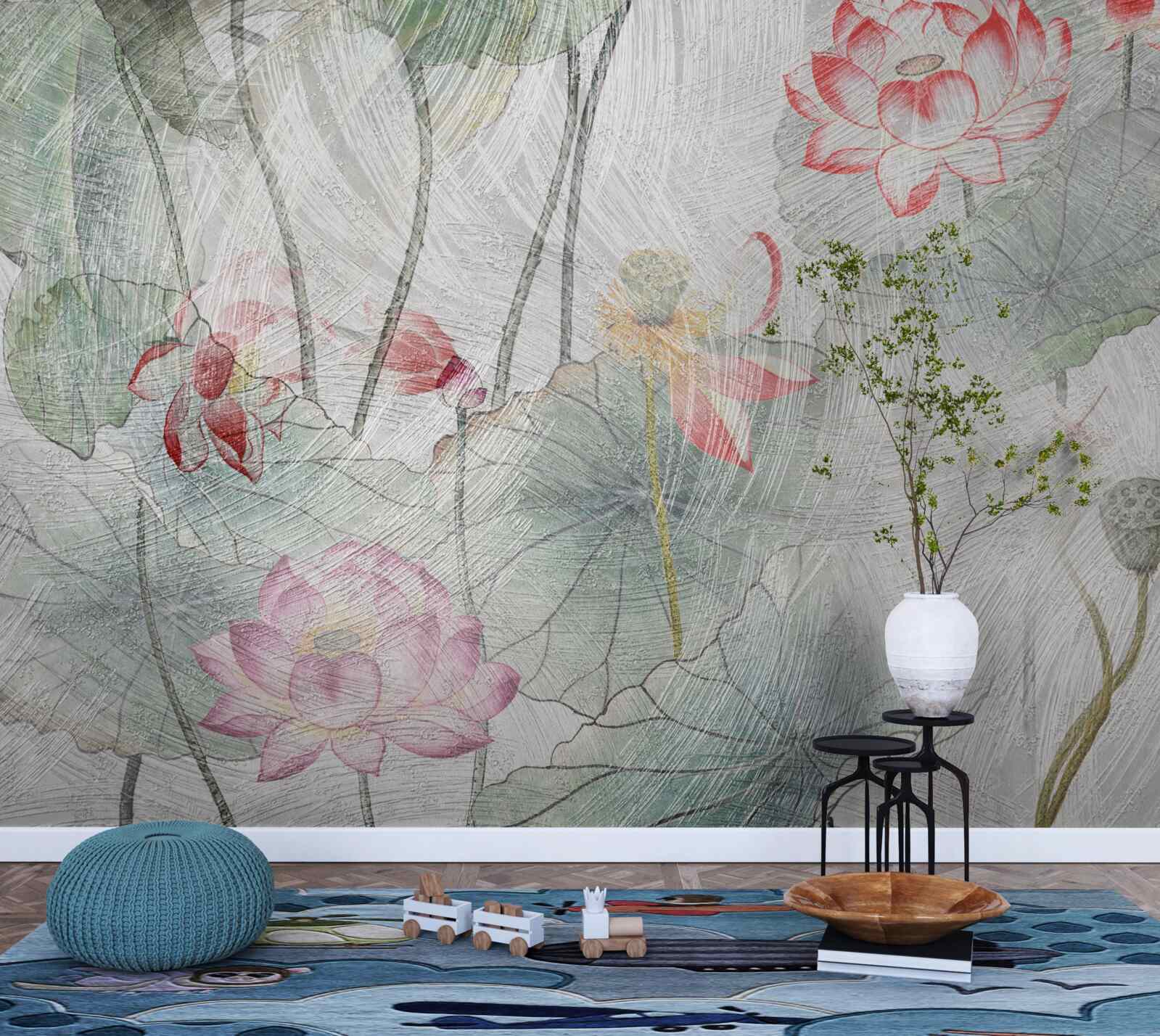 Papier peint fleurs de coquelicots peintes à l'aquarelle