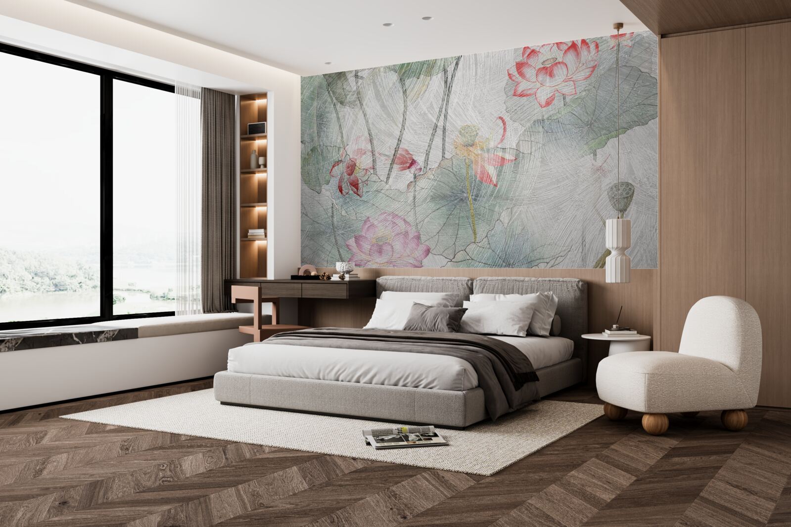 Papier peint fleurs de coquelicots peintes à l'aquarelle