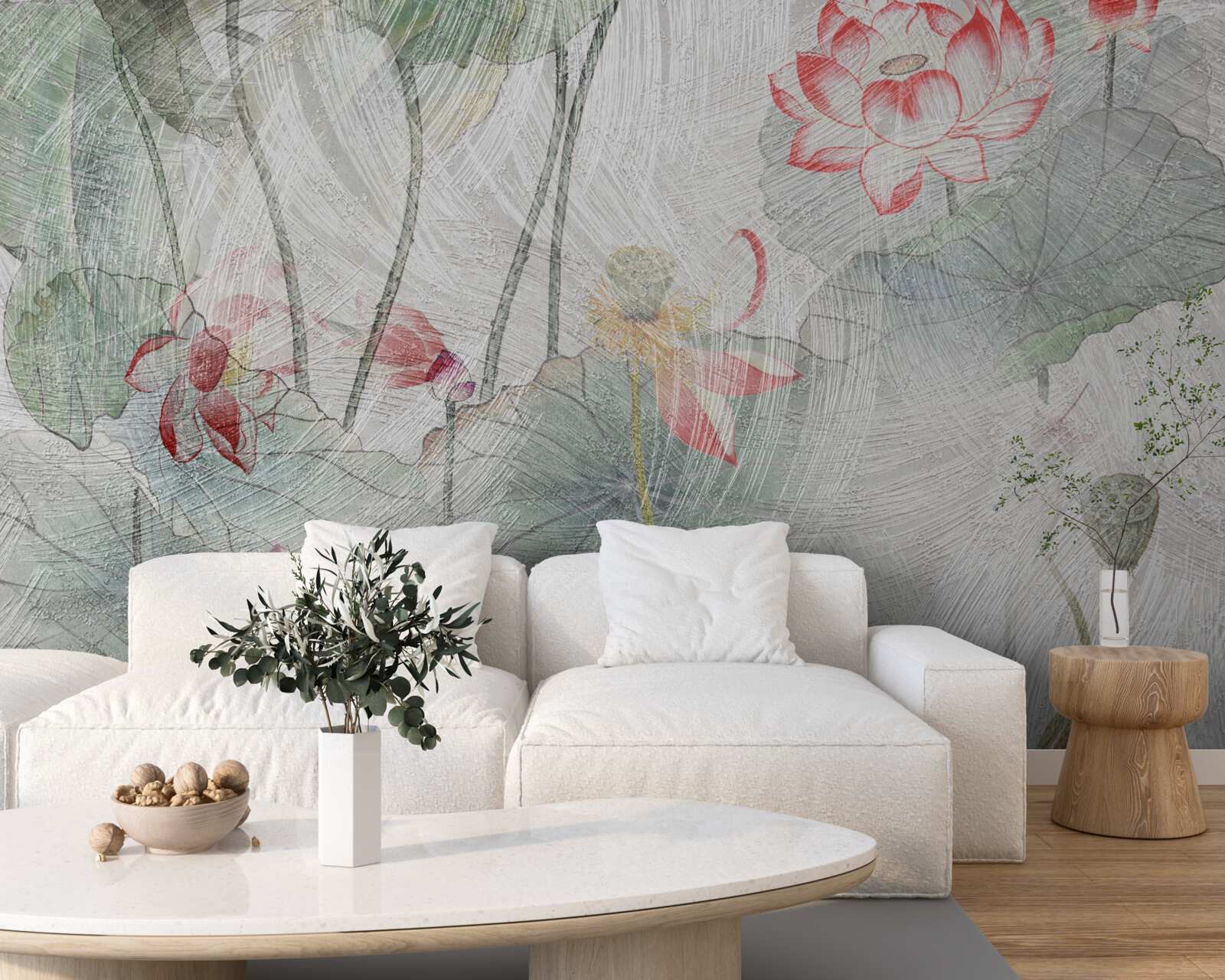 Papier peint fleurs de coquelicots peintes à l'aquarelle