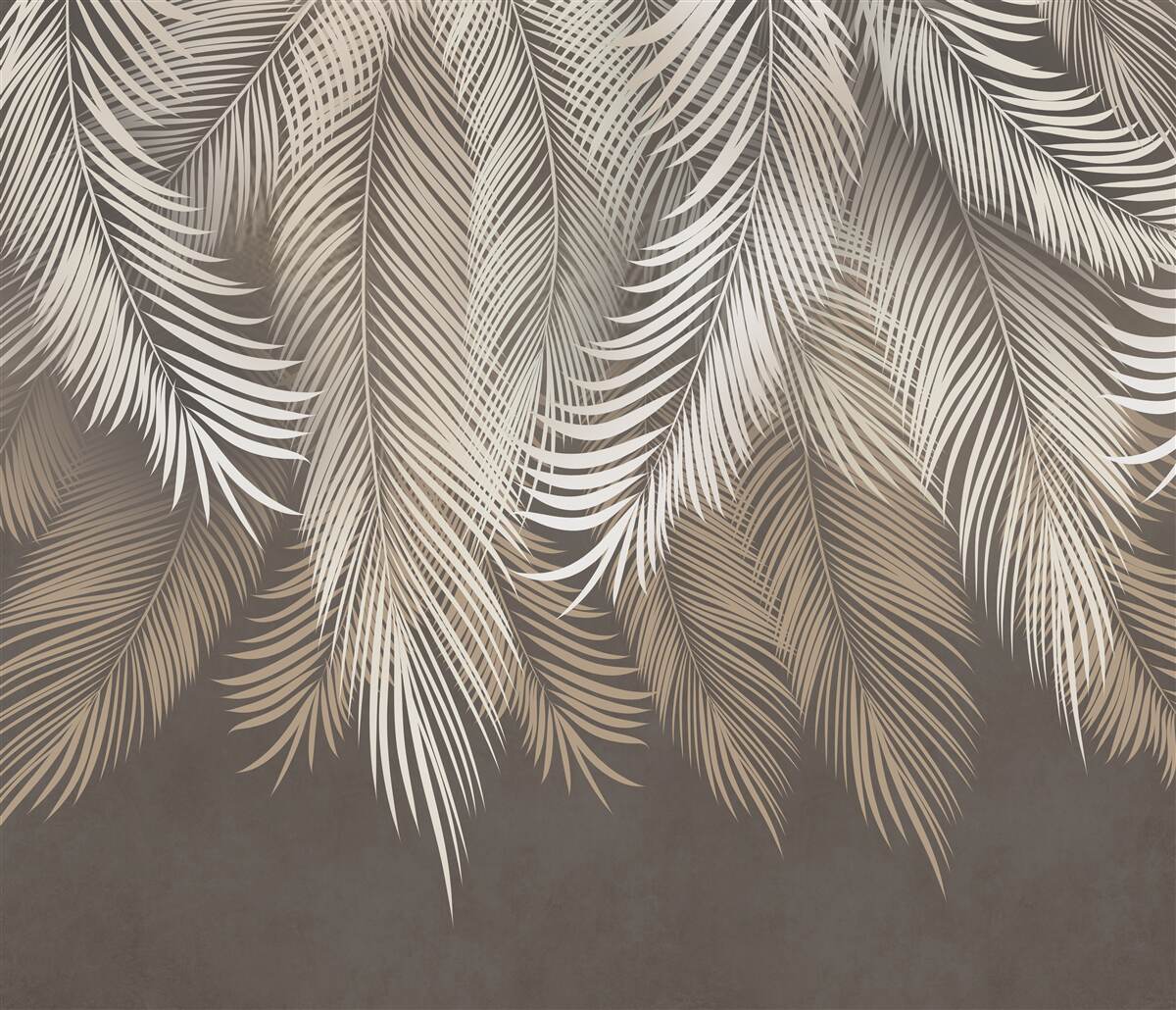 Papier peint feuilles de fougère allongées